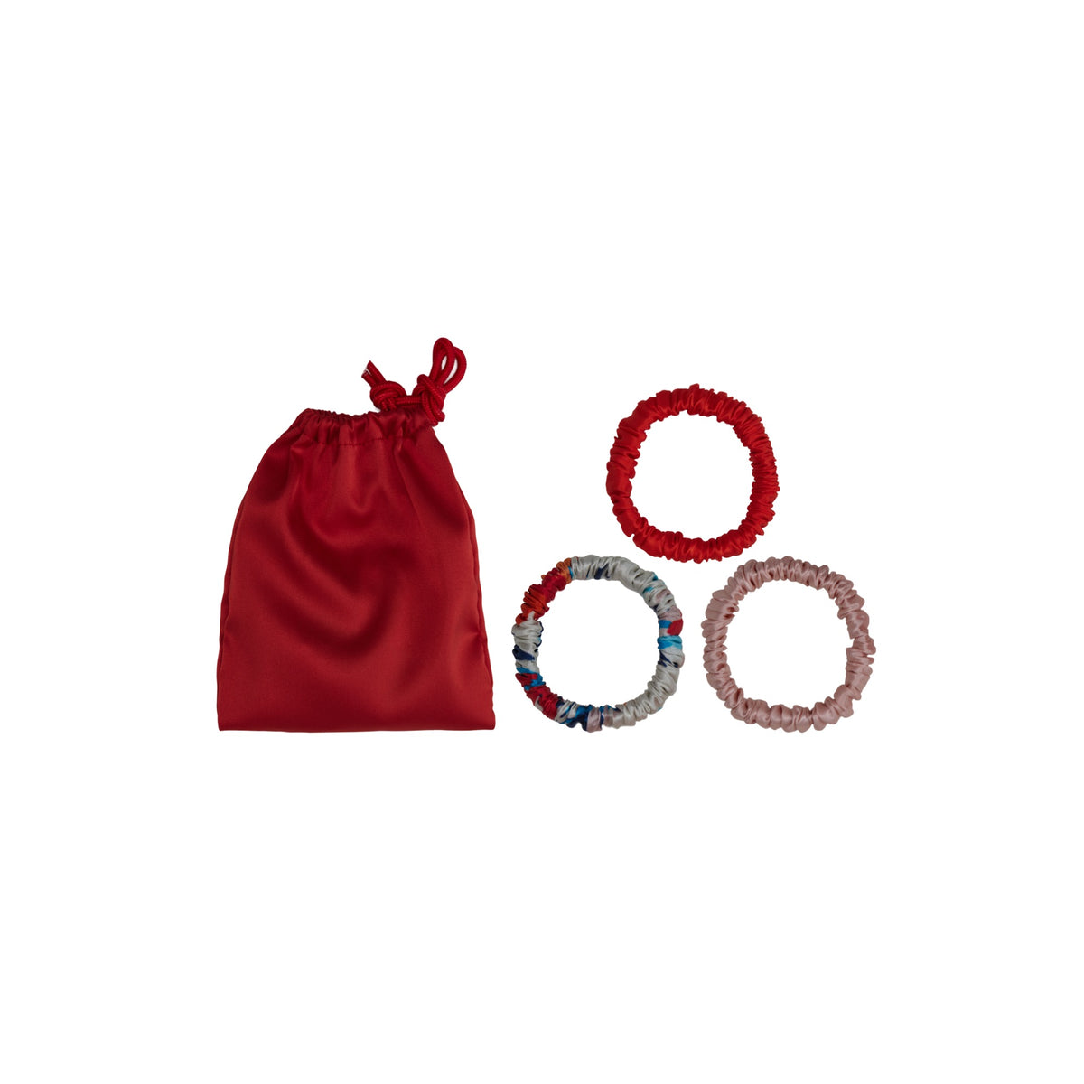 Haarbänder - Silk Scrunchies - Grenadine